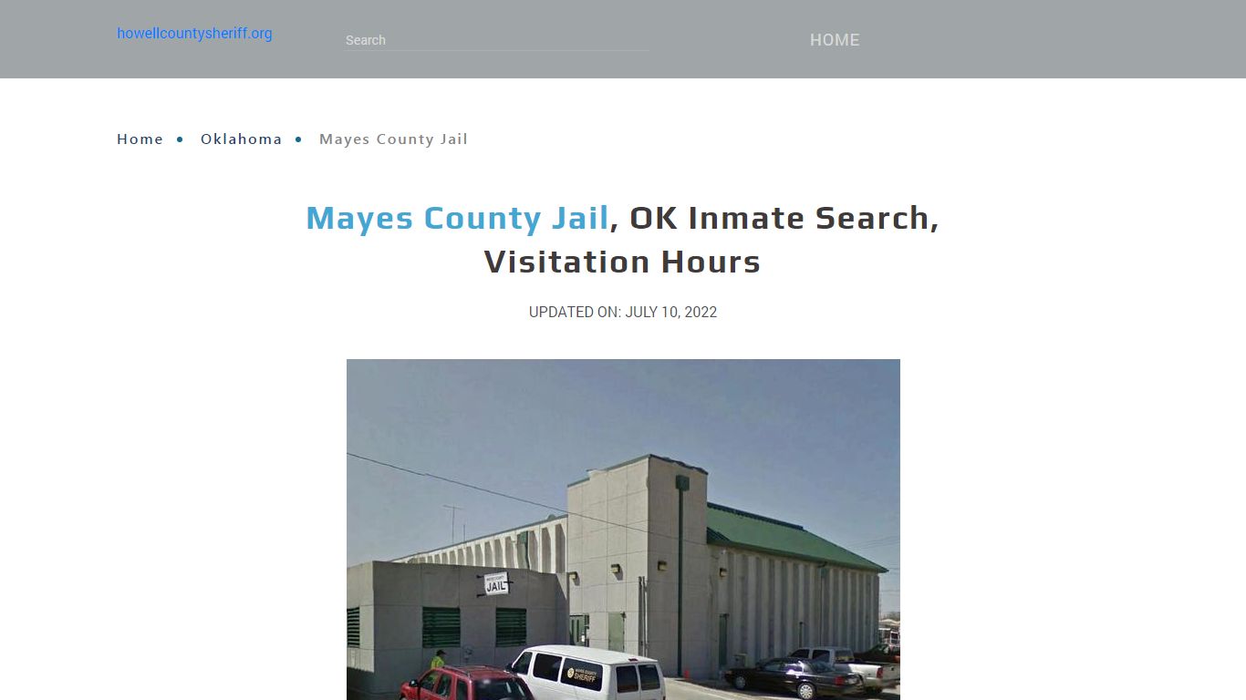 Mayes County Jail, OK Inmate Search, Visitation Hours