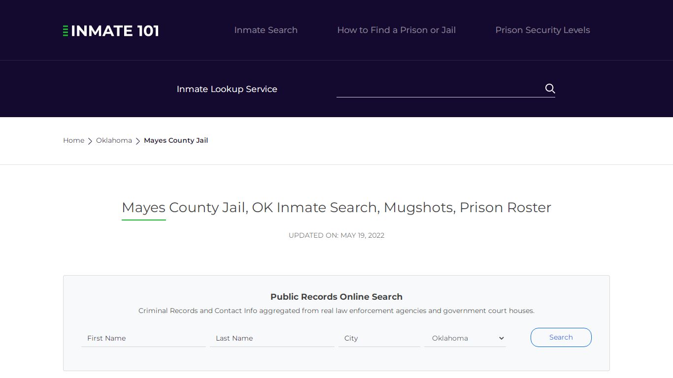 Mayes County Jail, OK Inmate Search, Mugshots, Prison Roster